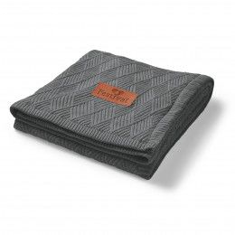 Promotional Trellis Knit Blanket - Charcoal Heather